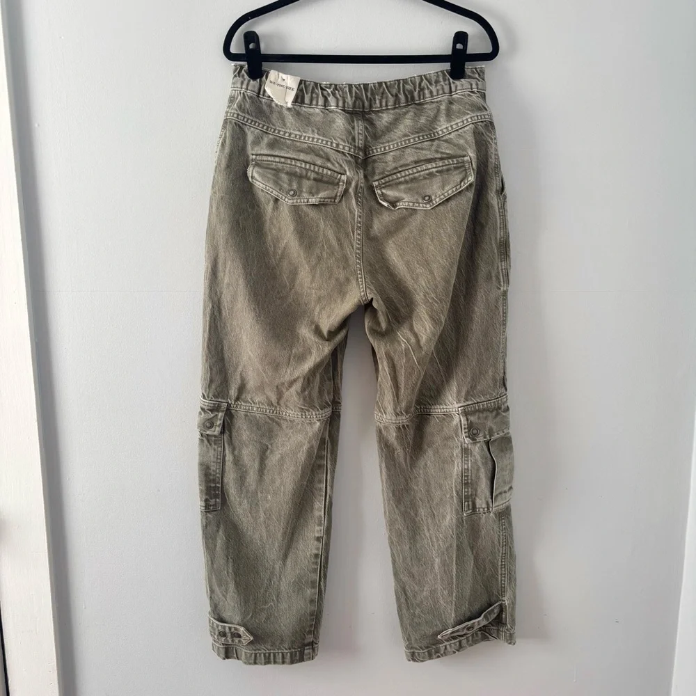 We The Free NWT Max Slouchy Cargo Jeans Mid-Rise Wide-Leg Oversized Washed